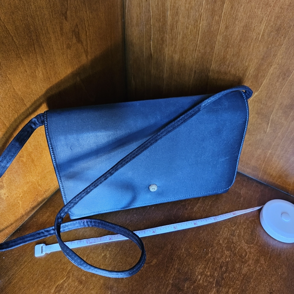 Vintage 1950s Ande Black Satin Box Bag MCM